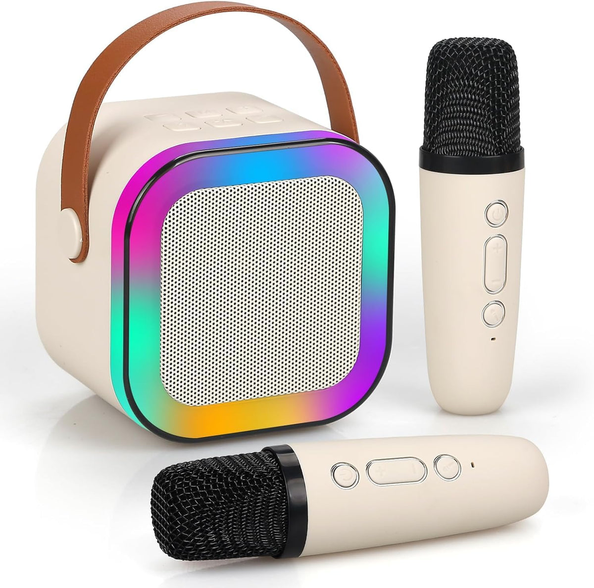 Portable Mini Karaoke Machine with 2 Wireless Microphones