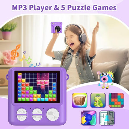 Kids Instant Camera With Built-In Thermal Printer (32GB SD Card Incl)