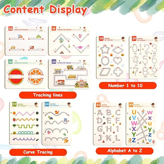 Kids Educational Pen Control Exercise Book
