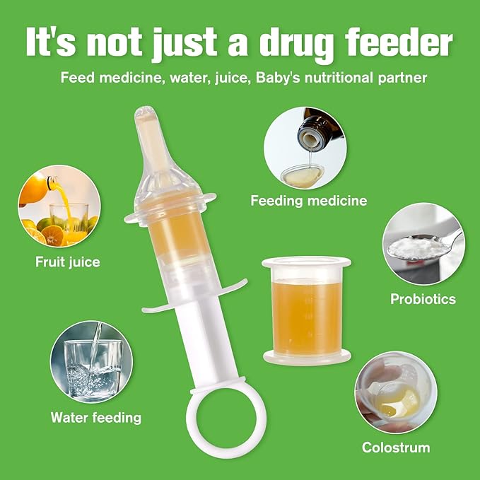 Baby Oral Medicine & Feeding Syringe - White