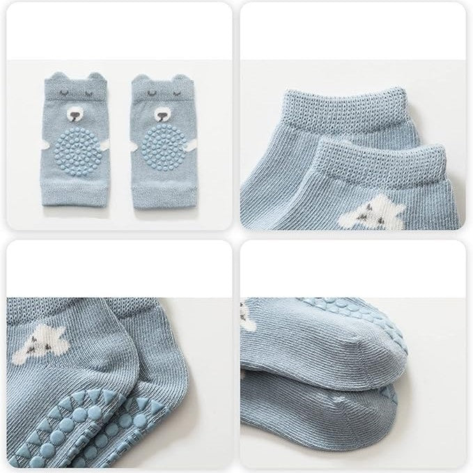 Toddler Anti-Slip Socks & Crawling Knee Pads