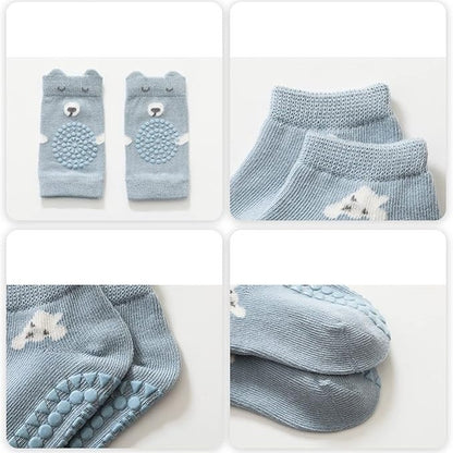 Toddler Anti-Slip Socks & Crawling Knee Pads