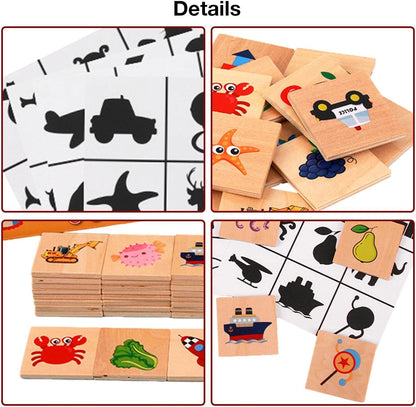 Montessori Shadow Matching Wooden Puzzle Game