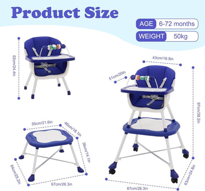 6-IN-1 Multifunctional Baby High Chair