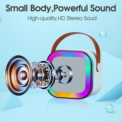 Portable Mini Karaoke Machine with 2 Wireless Microphones