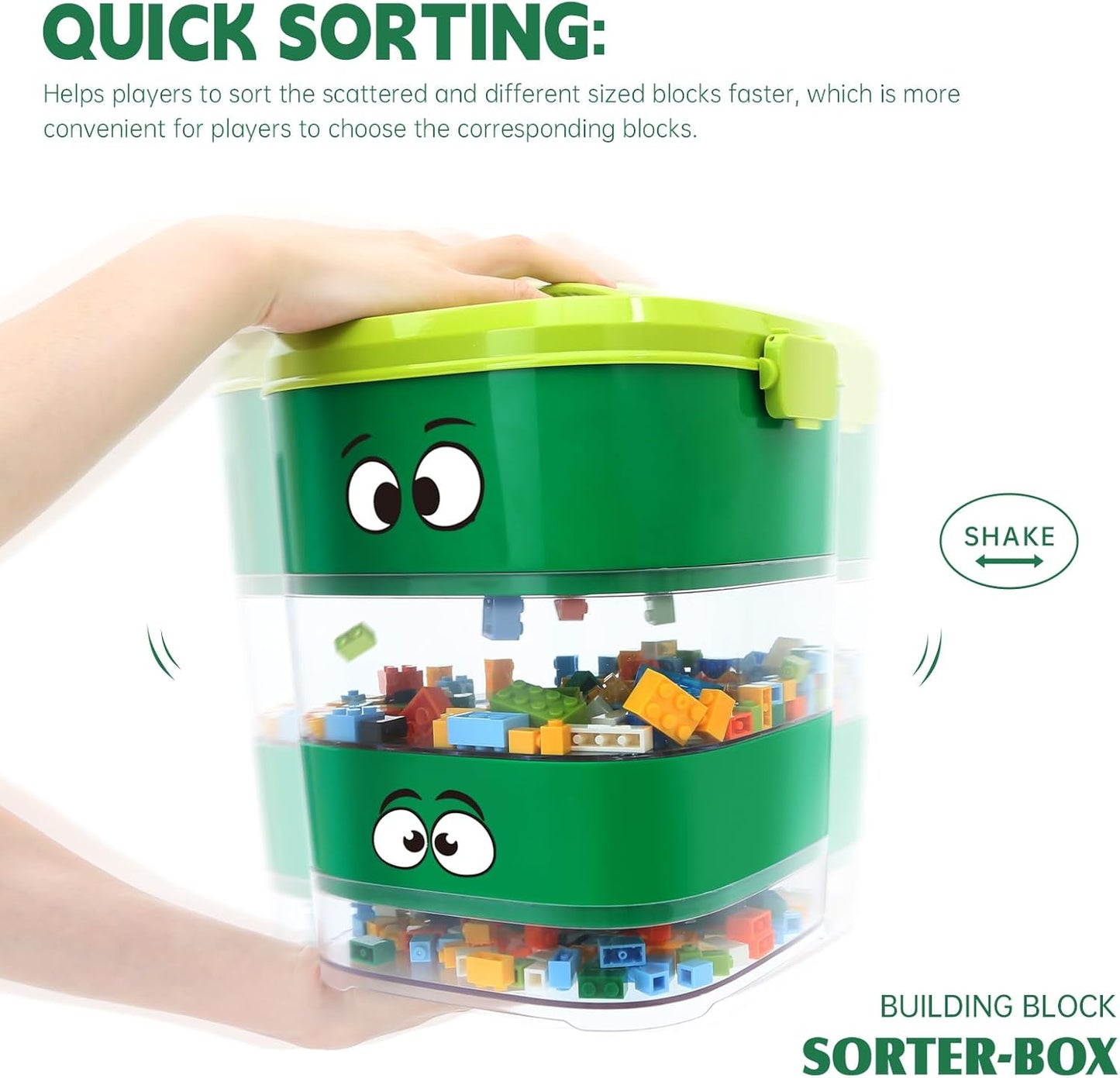 Lego & Building Blocks Sorting & Storage Boxes - Compatible With Classic Sized Blocks