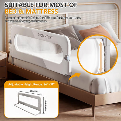Kids Swing-Down Safety Bed Rail - 1.5 Meter