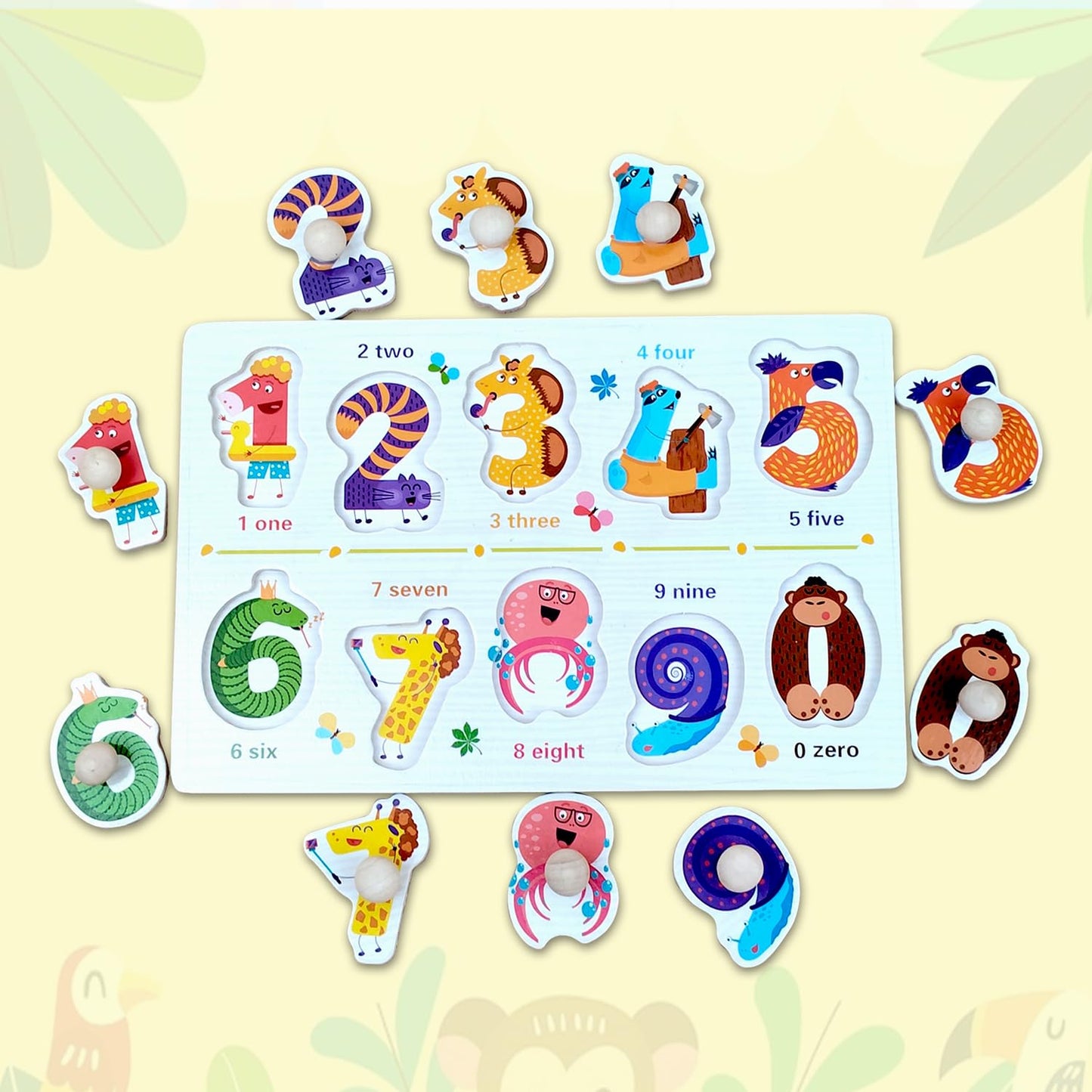 Toddler Wooden Knob Puzzles - Matching Set