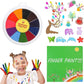 Kids Finger Painting Coloring Book - 36 Sheets & 12 Colors Set