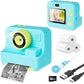 Kids Instant Camera With Built-In Thermal Printer (32GB SD Card Incl)