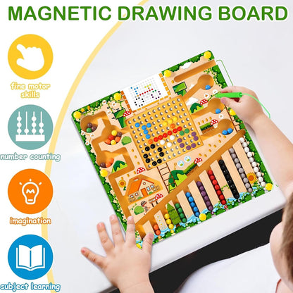 Kids Montessori Magnetic Beads Maze Toy