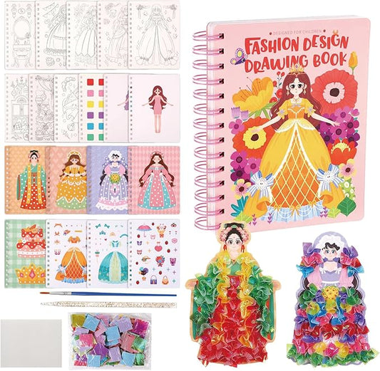 Princess DIY Fashion Design Activity Book for Girls