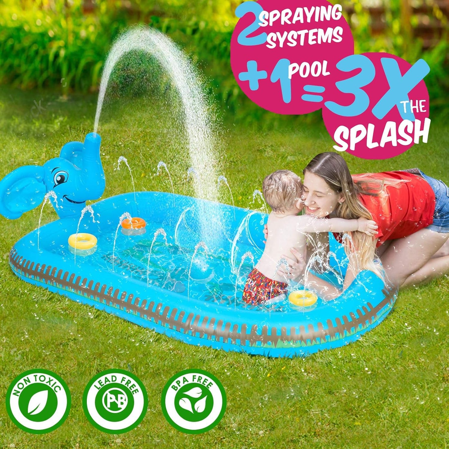 Kids Inflatable Sprinkler & Splash Pad