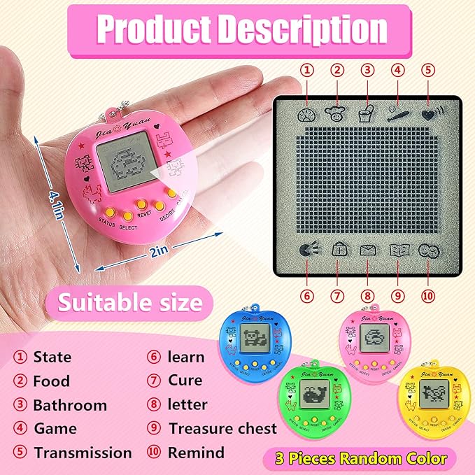 Virtual Handheld Digital Pet – Retro Keychain Toy
