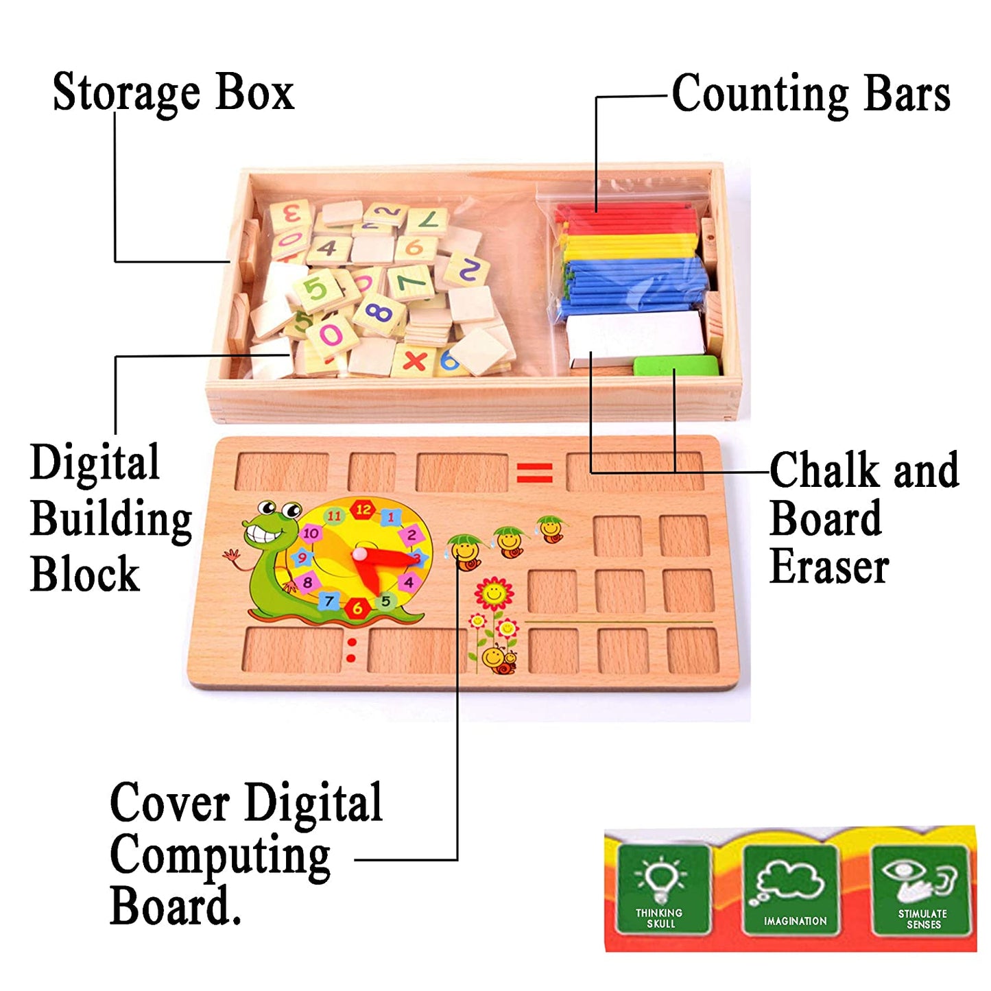 Multifunctional Kids Math & Time Learning Board