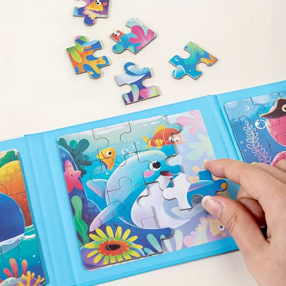 3in1 Mini Magnetic Jigsaw Puzzle Books
