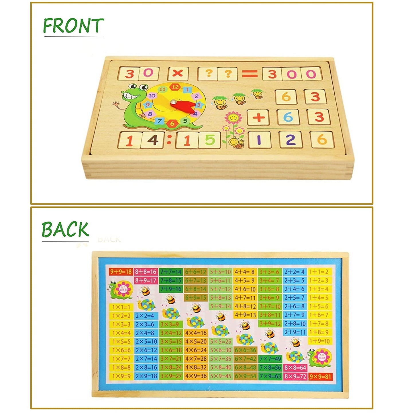 Multifunctional Kids Math & Time Learning Board