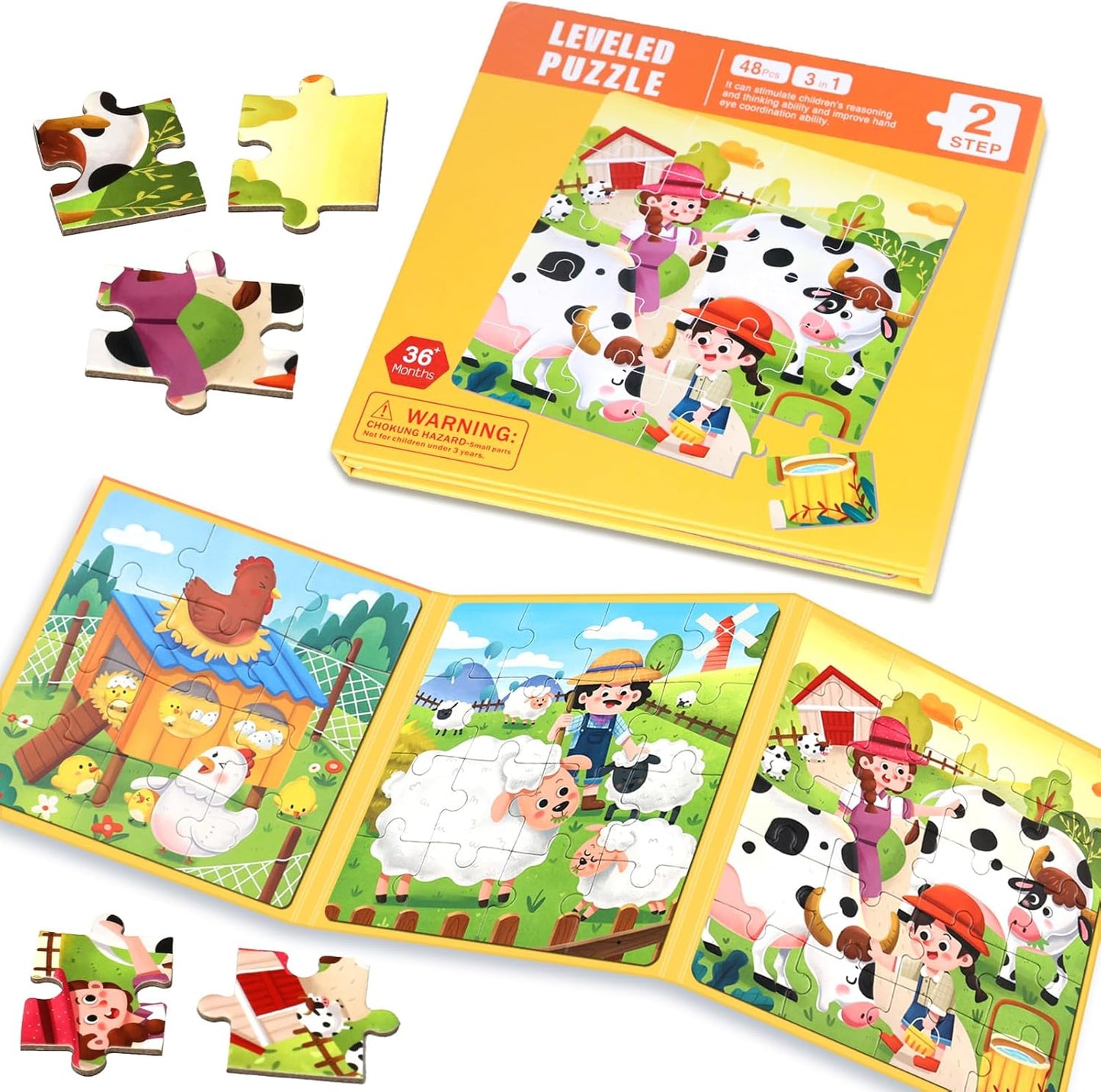 3in1 Magnetic Jigsaw Puzzle Sets - Ages 3+ Years