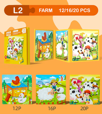 3in1 Magnetic Jigsaw Puzzle Sets - Ages 3+ Years