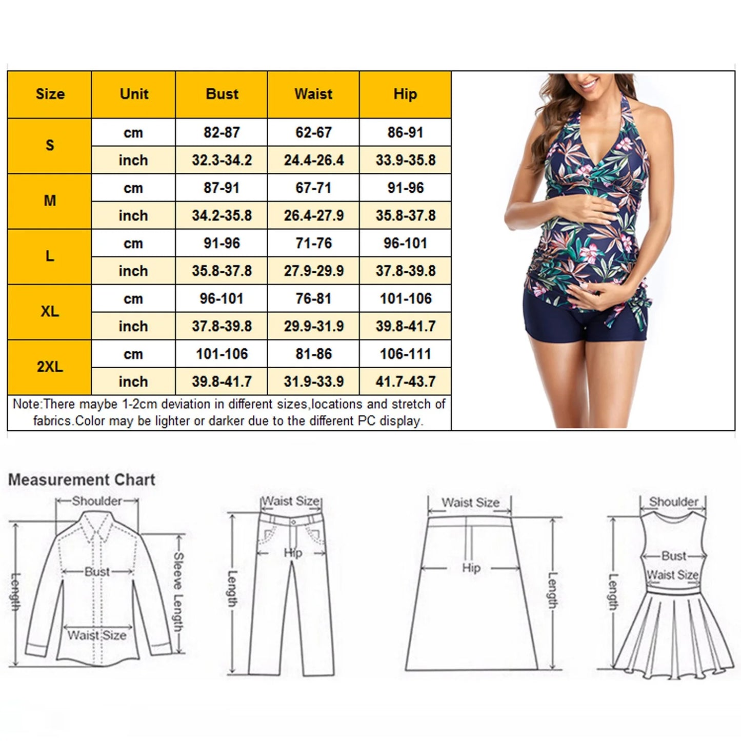 Classic Maternity Two-Piece Swimsuit