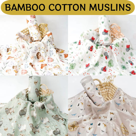 Two Layer Muslin Blankets - 70% Bamboo & 30% Cotton