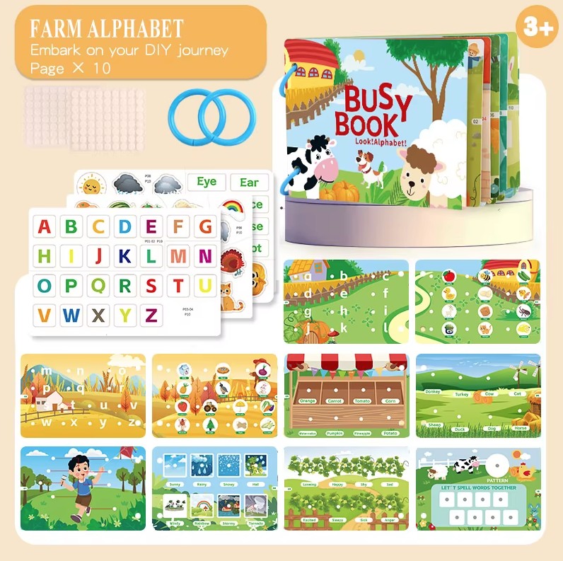 Montessori Busy Book - Toddler Activity Book