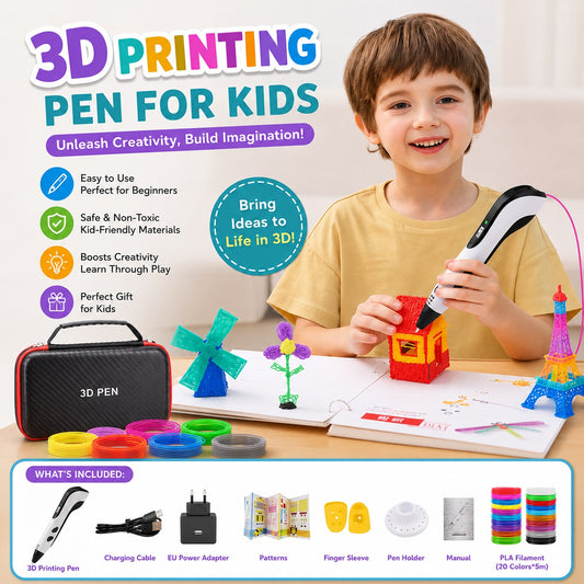3D Printing Pen for Kids – Creative DIY Filament Drawing Toy