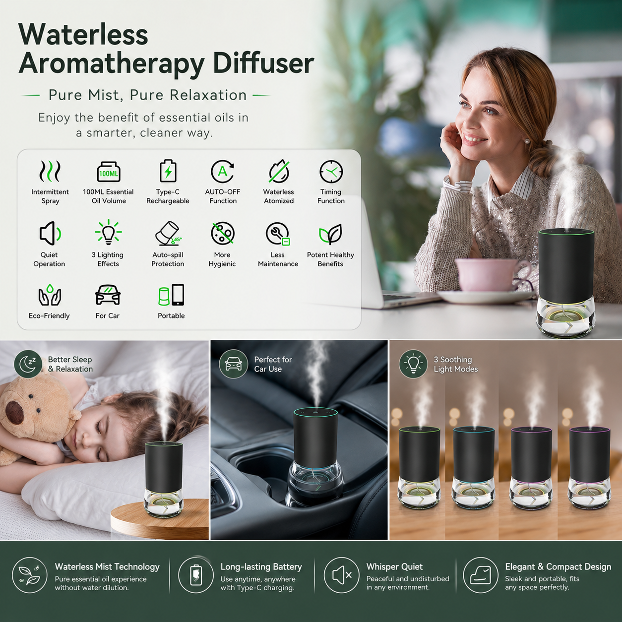 Waterless Aromatherapy Diffuser