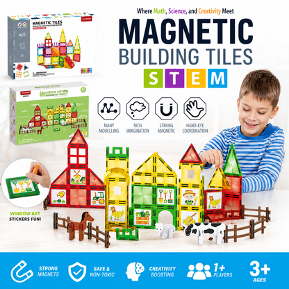 STEM Magnetic Building Block Tiles