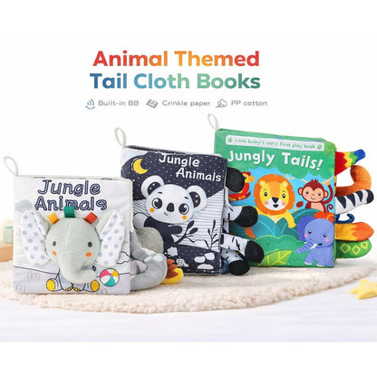 Baby Sensory Crinkle Books With Animal Tails