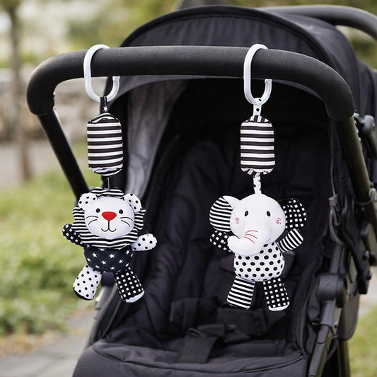 Baby Hanging Black & White Rattle Plush Toys