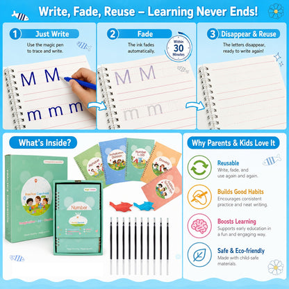 Reusable Pre-School Practice Workbook Series - Set of 5