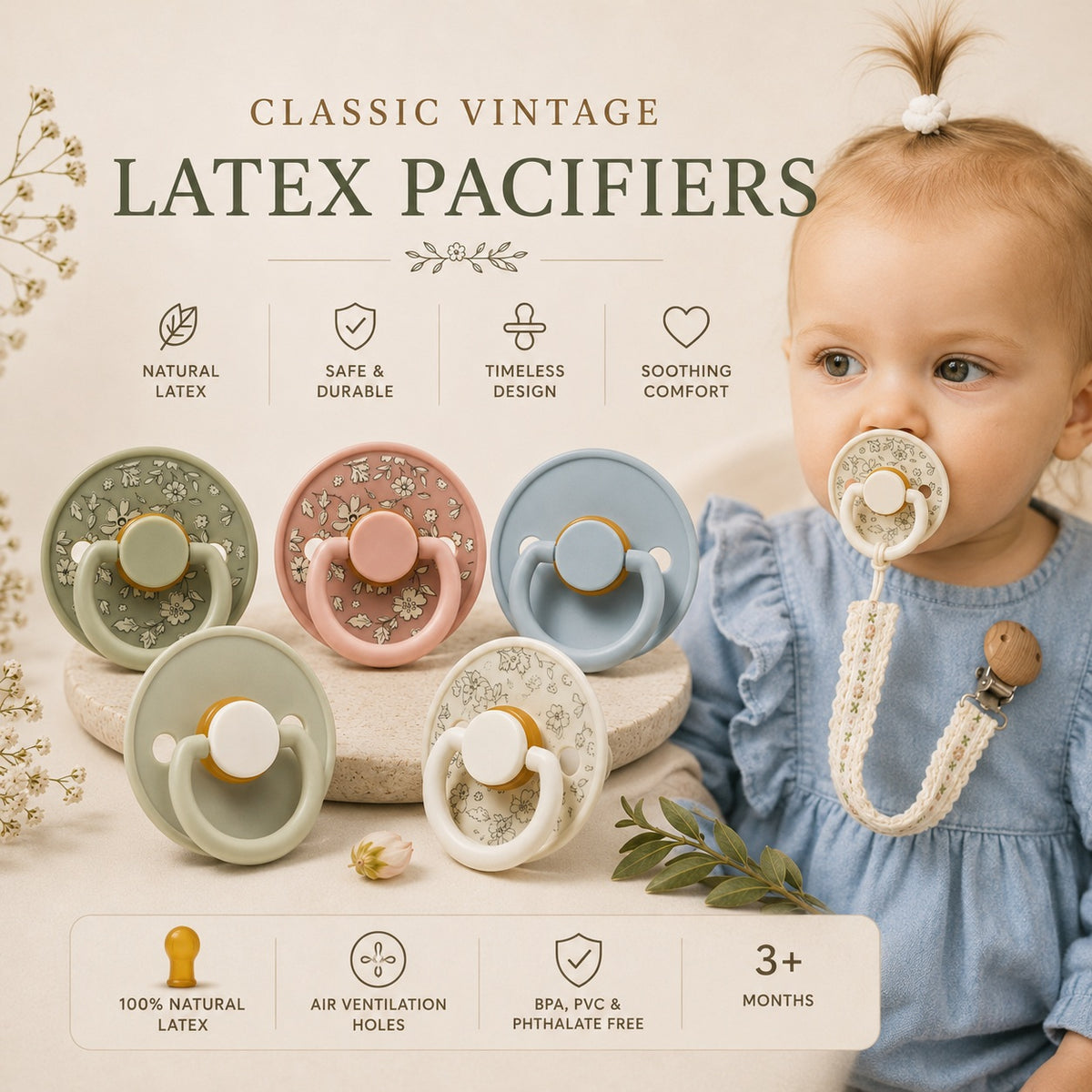 Chai Classic Vintage Latex Pacifiers