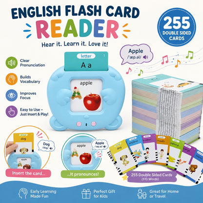 Kids English Flash Card Reading & Pronunciation Toy