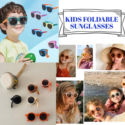 Foldable Polarized Kids Sunglasses With Case - 3 to 12 years