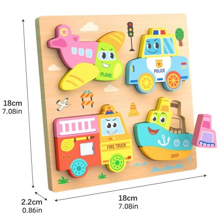4in1 Chunky Wooden Puzzle Board