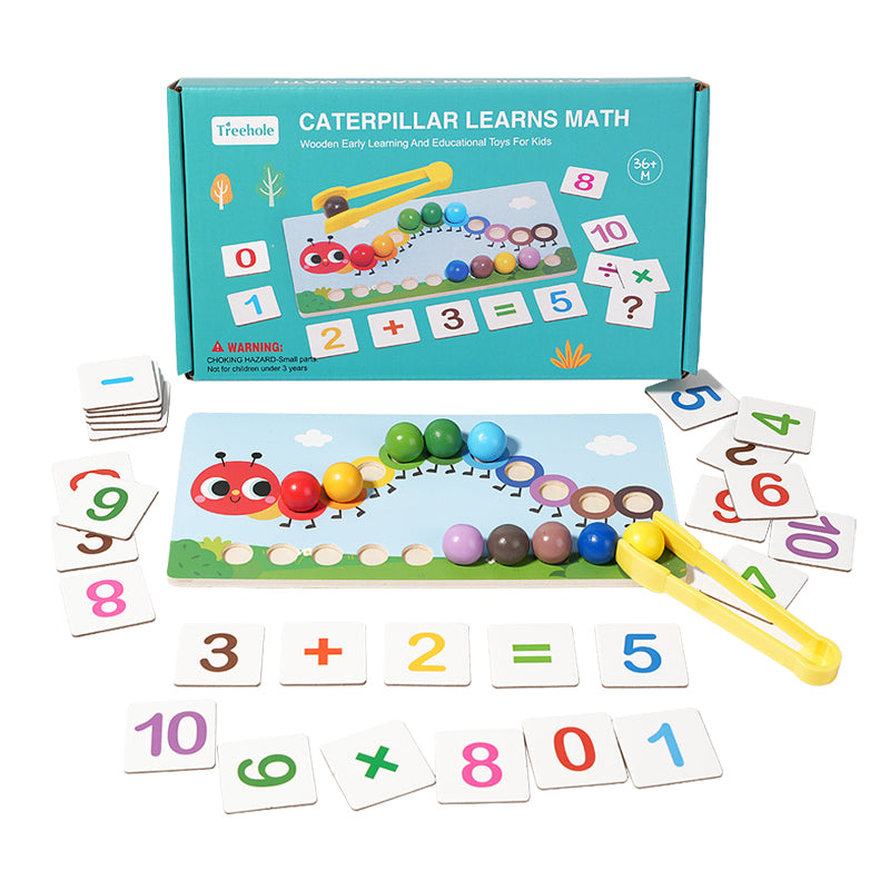 Montessori Caterpillar Math & Color Matching Toy