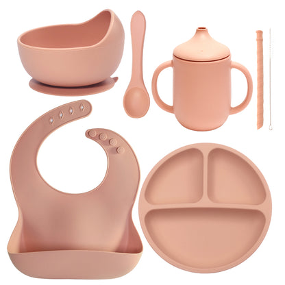 6IN1 Silicone Toddler Eating Sets - Plate Cover Included