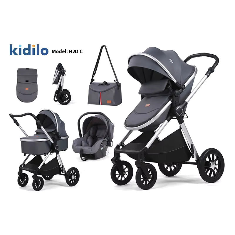 Premium Kidilo Baby Stroller & Travel System - 3 Modes