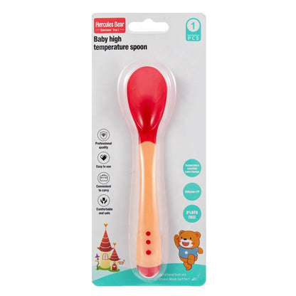 Heat-sensing Baby Silicone-Tip Feeding Spoon