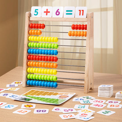 Classic Kids Wooden Abacus & Maths Trainer - 100 Beads