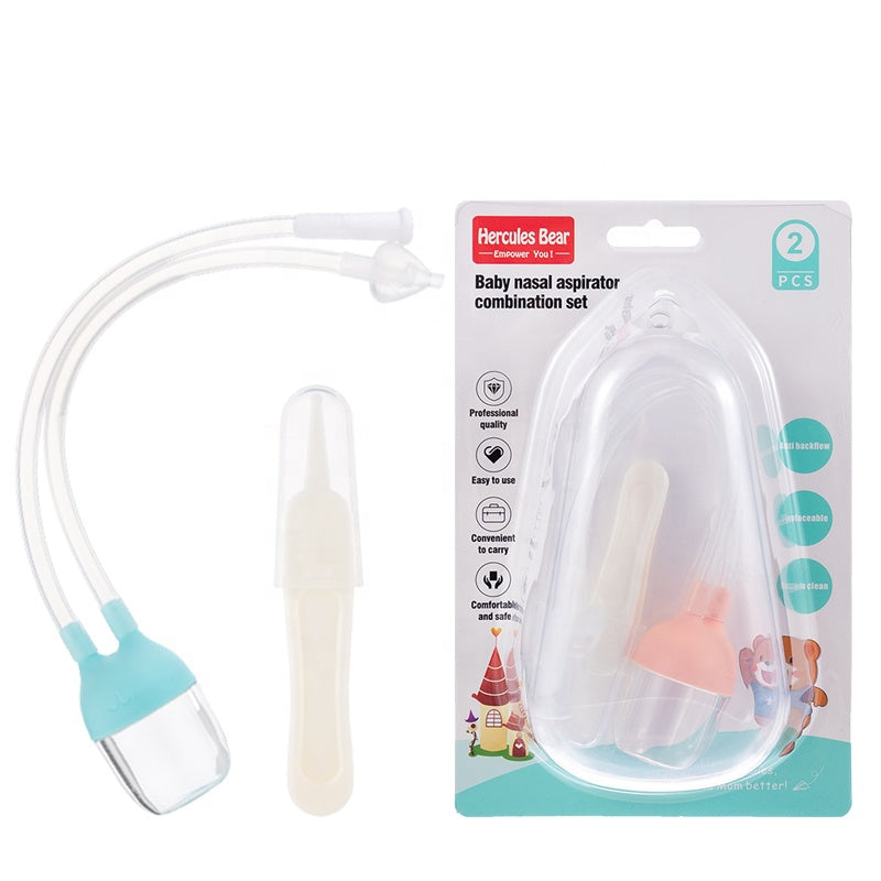 Manual Baby Nasal Aspirator & Tweezer Set