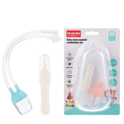 Manual Baby Nasal Aspirator & Tweezer Set