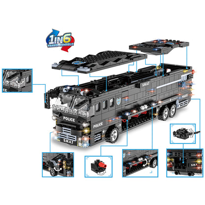 Woma Building Blocks -  SWAT Team Bus