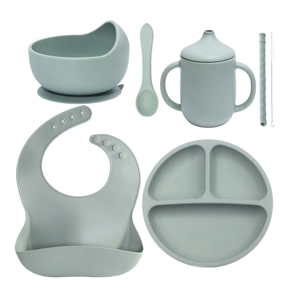 6IN1 Silicone Toddler Eating Sets - Plate Cover Included