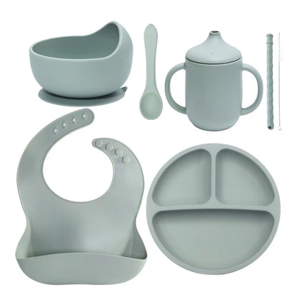6IN1 Silicone Toddler Eating Sets - Plate Cover Included