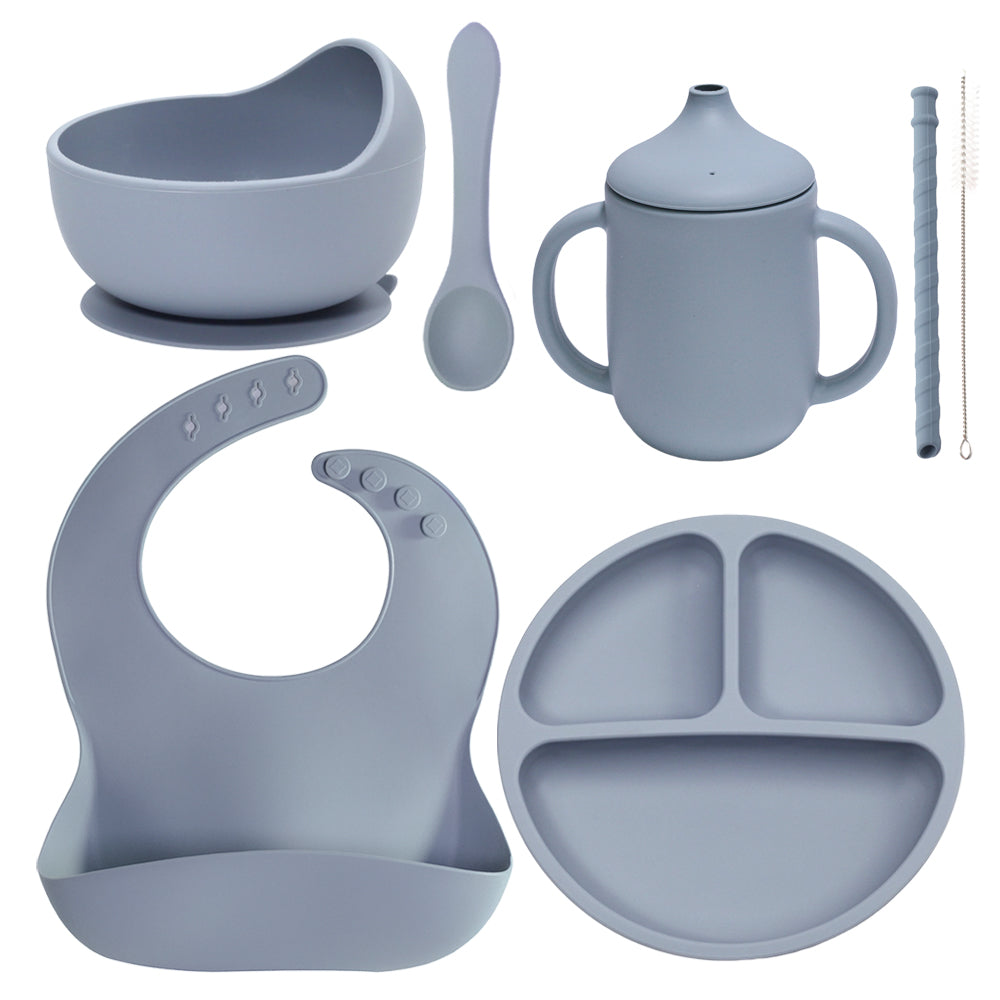6IN1 Silicone Toddler Eating Sets - Plate Cover Included