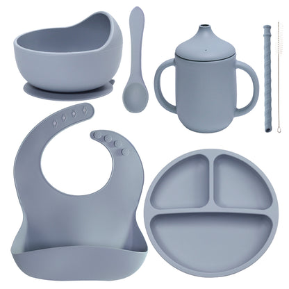 6IN1 Silicone Toddler Eating Sets - Plate Cover Included