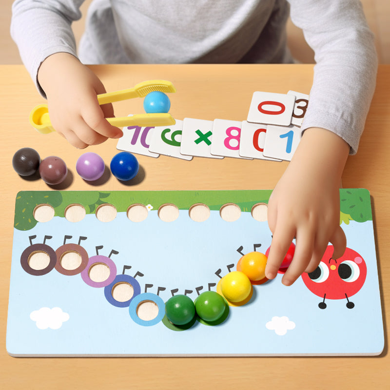 Montessori Caterpillar Math & Color Matching Toy