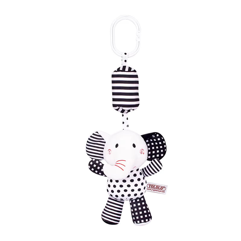 Baby Hanging Black & White Rattle Plush Toys